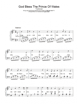 page one of God Bless The Prince Of Wales (Piano, Vocal & Guitar Chords)