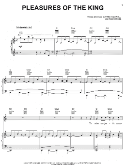 page one of Pleasures Of The King (Piano, Vocal & Guitar Chords (Right-Hand Melody))