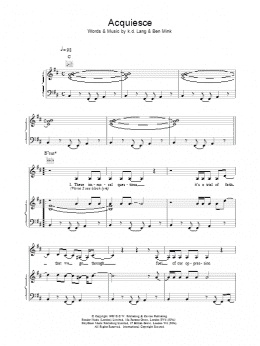 page one of Acquiesce (Piano, Vocal & Guitar Chords)