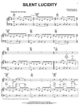 page one of Silent Lucidity (Piano, Vocal & Guitar Chords (Right-Hand Melody))