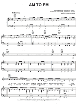 page one of AM To PM (Piano, Vocal & Guitar Chords (Right-Hand Melody))