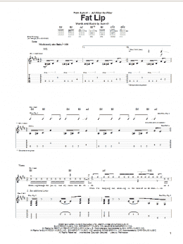 page one of Fat Lip (Guitar Tab)