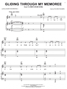 page one of Gliding Through My Memoree (Piano, Vocal & Guitar Chords (Right-Hand Melody))
