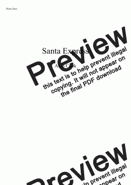 page one of The Santa Express (Piano Duet)