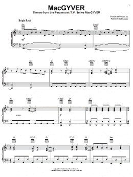 page one of MacGyver (Piano, Vocal & Guitar Chords (Right-Hand Melody))