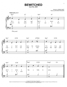 page one of Bewitched (Easy Piano)