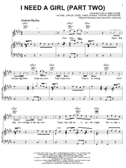 page one of I Need A Girl (Part Two) (Piano, Vocal & Guitar Chords (Right-Hand Melody))