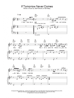 page one of If Tomorrow Never Comes (Piano, Vocal & Guitar Chords)