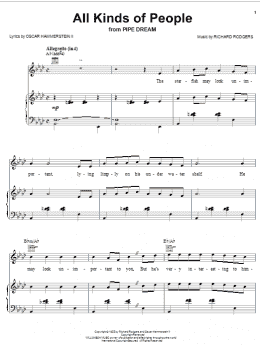page one of All Kinds Of People (Piano, Vocal & Guitar Chords (Right-Hand Melody))