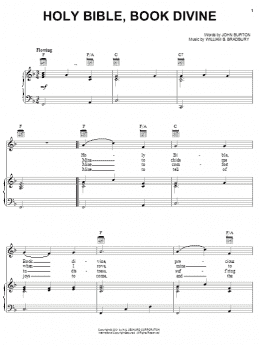 page one of Holy Bible, Book Divine (Piano, Vocal & Guitar Chords (Right-Hand Melody))