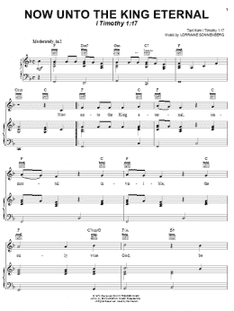 page one of Now Unto The King Eternal (Piano, Vocal & Guitar Chords (Right-Hand Melody))