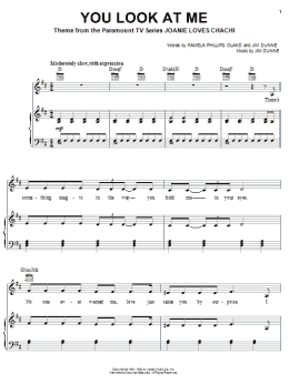 page one of You Look At Me (Piano, Vocal & Guitar Chords (Right-Hand Melody))
