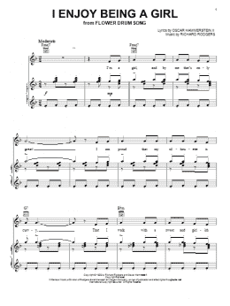 page one of I Enjoy Being A Girl (Piano, Vocal & Guitar Chords (Right-Hand Melody))