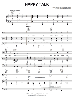 page one of Happy Talk (Piano, Vocal & Guitar Chords (Right-Hand Melody))