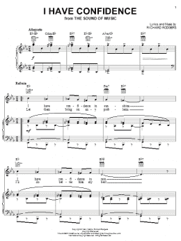 page one of I Have Confidence (from The Sound of Music) (Piano, Vocal & Guitar Chords (Right-Hand Melody))