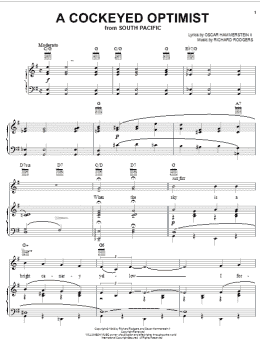 page one of A Cockeyed Optimist (Piano, Vocal & Guitar Chords (Right-Hand Melody))