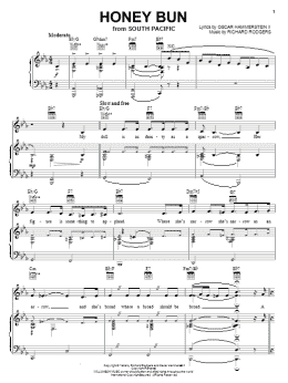 page one of Honey Bun (Piano, Vocal & Guitar Chords (Right-Hand Melody))