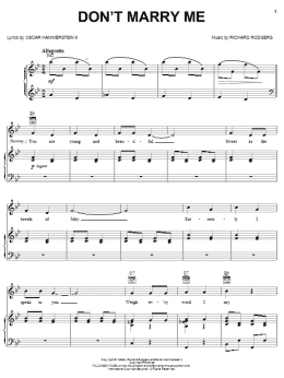 page one of Don't Marry Me (Piano, Vocal & Guitar Chords (Right-Hand Melody))