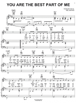 page one of You Are The Best Part Of Me (Piano, Vocal & Guitar Chords (Right-Hand Melody))