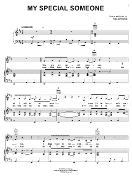 page one of My Special Someone (Piano, Vocal & Guitar Chords (Right-Hand Melody))