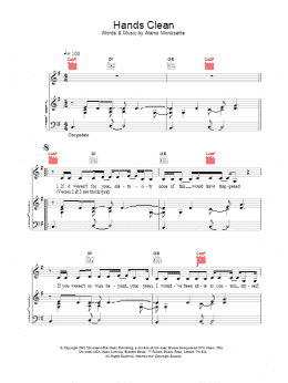 page one of Hands Clean (Piano, Vocal & Guitar Chords)