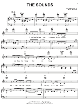 page one of The Sounds (Piano, Vocal & Guitar Chords (Right-Hand Melody))