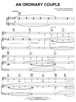 page one of An Ordinary Couple (Piano, Vocal & Guitar Chords (Right-Hand Melody))