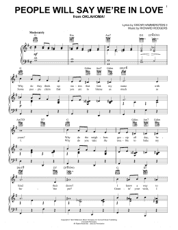 page one of People Will Say We're In Love (from Oklahoma!) (Piano, Vocal & Guitar Chords (Right-Hand Melody))