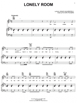 page one of Lonely Room (from Oklahoma!) (Piano, Vocal & Guitar Chords (Right-Hand Melody))