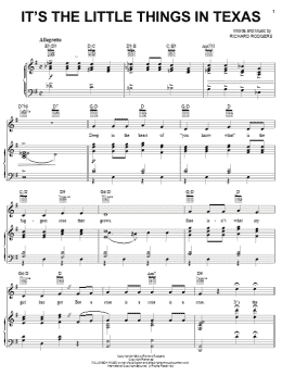 page one of It's The Little Things In Texas (Piano, Vocal & Guitar Chords (Right-Hand Melody))