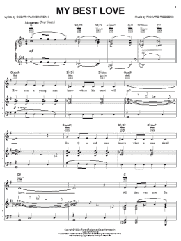 page one of My Best Love (Piano, Vocal & Guitar Chords (Right-Hand Melody))
