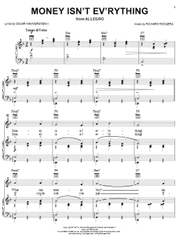 page one of Money Isn't Ev'rything (Piano, Vocal & Guitar Chords (Right-Hand Melody))