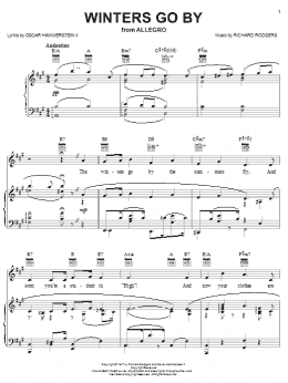 page one of Winters Go By (Piano, Vocal & Guitar Chords (Right-Hand Melody))