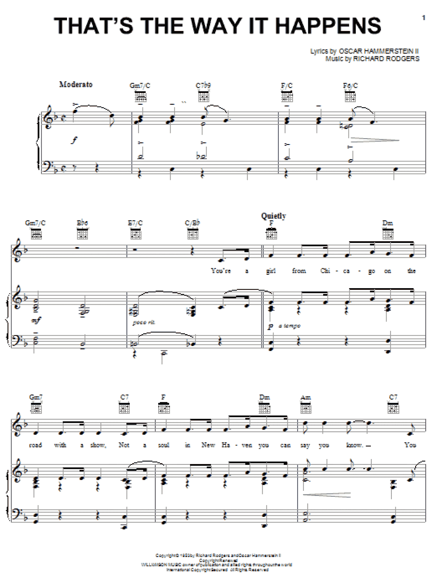 That's The Way It Happens (Piano, Vocal & Guitar Chords (Right-Hand Melody))