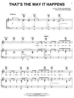 page one of That's The Way It Happens (Piano, Vocal & Guitar Chords (Right-Hand Melody))
