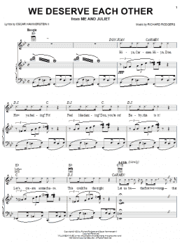 page one of We Deserve Each Other (Piano, Vocal & Guitar Chords (Right-Hand Melody))