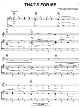 page one of That's For Me (Piano, Vocal & Guitar Chords (Right-Hand Melody))