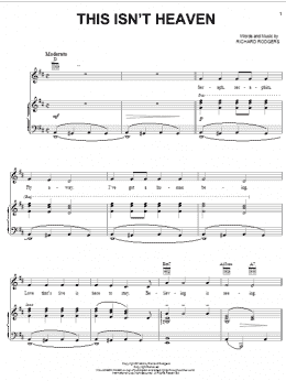 page one of This Isn't Heaven (Piano, Vocal & Guitar Chords (Right-Hand Melody))