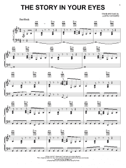 page one of The Story In Your Eyes (Piano, Vocal & Guitar Chords (Right-Hand Melody))