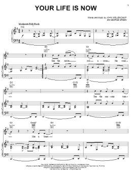 page one of Your Life Is Now (Piano, Vocal & Guitar Chords (Right-Hand Melody))