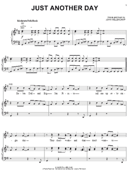 page one of Just Another Day (Piano, Vocal & Guitar Chords (Right-Hand Melody))
