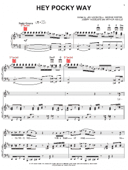page one of Hey Pocky Way (Piano, Vocal & Guitar Chords (Right-Hand Melody))