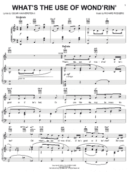 page one of What's The Use Of Wond'rin' (Piano, Vocal & Guitar Chords (Right-Hand Melody))