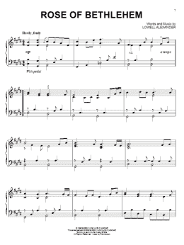 page one of Rose Of Bethlehem (Piano Solo)
