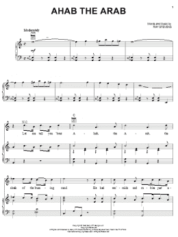 page one of Ahab The Arab (Piano, Vocal & Guitar Chords (Right-Hand Melody))