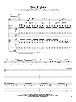 page one of Bug Bytes (Guitar Tab)