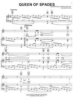 page one of Queen Of Spades (Piano, Vocal & Guitar Chords (Right-Hand Melody))