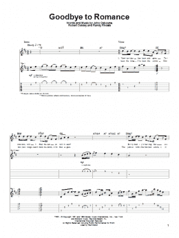 page one of Goodbye To Romance (Guitar Tab)