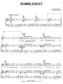 page one of Rumbleseat (Piano, Vocal & Guitar Chords (Right-Hand Melody))