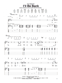 page one of I'll Be Back (Guitar Tab)